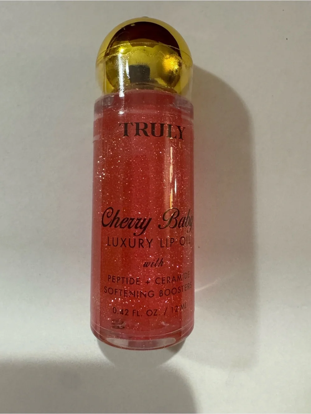 TRULY Cherry Baby Lip Oil - Shimmery Pink-Red
